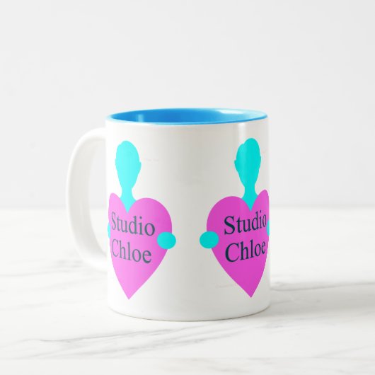 Studio Chloe Triple logo mug Tweekleurige Koffiemok (Voorkant links)