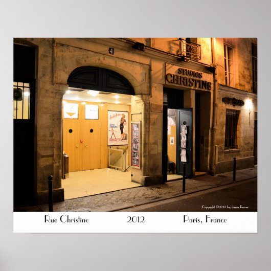 Studio Christine, Parijs Frankrijk Poster (Voorkant)