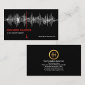 Studio-engineer met dynamometerfrequentie visitekaartje (Voorkant / Achterkant)