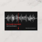 Studio-engineer met dynamometerfrequentie visitekaartje (Voorkant)