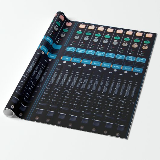 Studio-geluidmixer, technologie-uitrusting voor be cadeaupapier (Uitgerold)