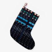 Studio-geluidmixer, technologie-uitrusting voor be kleine kerstsok (Voorkant (Hangend))