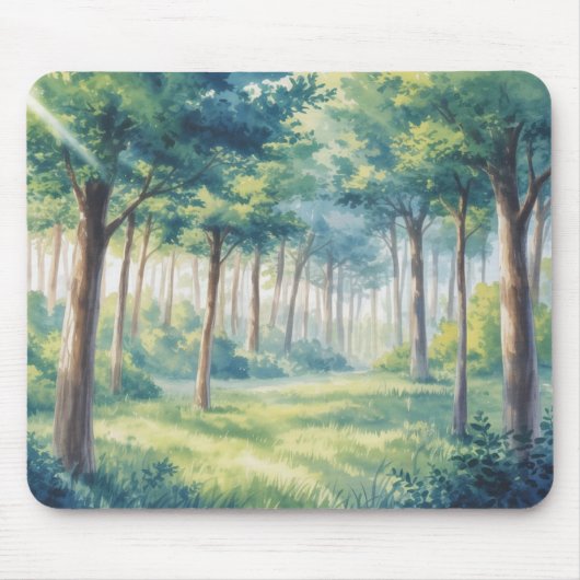 Studio Ghibli Inspired Forest Mousepad Muismat (Voorkant)