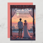 Studio Ghibli Style De uitnodigingsdatum opslaan Save The Date (Voorkant / Achterkant)