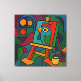 Studio - Grote Ingepakte Canvas Kunstprint Afdruk