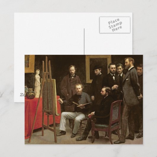 Studio in Batignolles, 1870 Briefkaart (Voorkant / Achterkant)