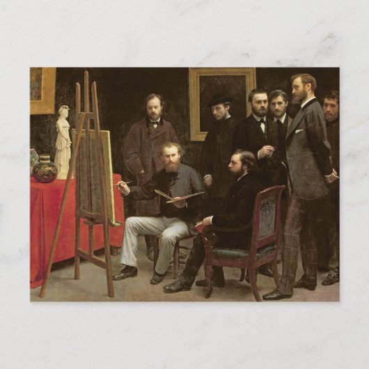 Studio in Batignolles, 1870 Briefkaart (Voorkant)