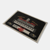 Studio Instrument Rug, Music Lovers Cadeau Deurmat (Schuin)