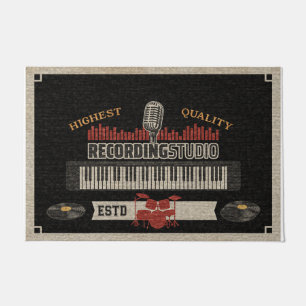 Studio Instrument Rug, Music Lovers Cadeau Deurmat