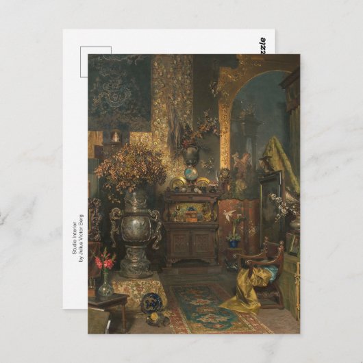 Studio Interior van Julius Victor Berg Briefkaart (Voorkant / Achterkant)