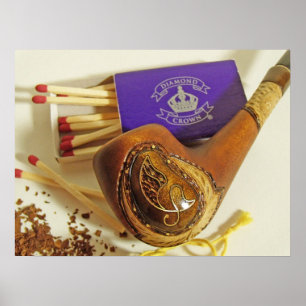 Studio Lit Pipe Poster