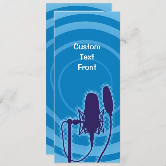 Studio-microfoon Kaart (Voorkant / Achterkant)