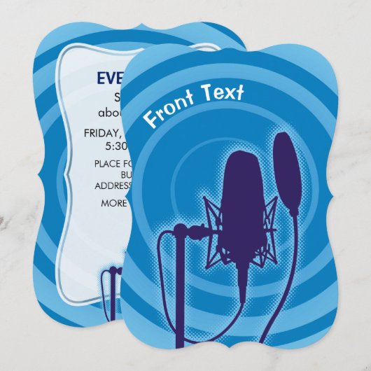 Studio-microfoon Kaart (Voorkant / Achterkant)