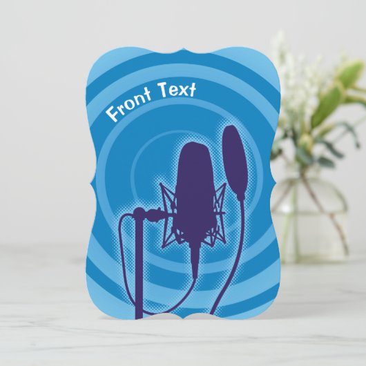 Studio-microfoon Kaart (Staand voorkant)