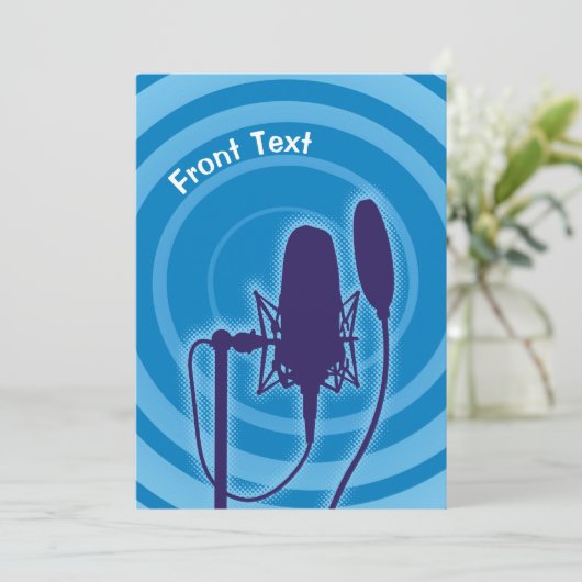 Studio-microfoon Kaart (Staand voorkant)