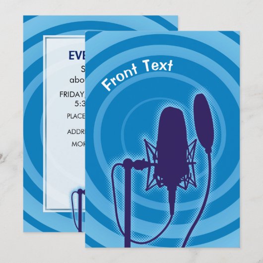 Studio-microfoon Kaart (Voorkant / Achterkant)