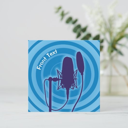 Studio-microfoon Kaart (Staand voorkant)