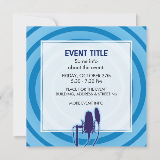 Studio-microfoon Kaart (Achterkant)