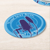 Studio-microfoon Ronde Kartonnen Onderzetter (Gebogen)