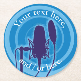 Studio-microfoon Ronde Kartonnen Onderzetter