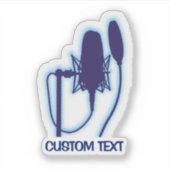 Studio-microfoon Sticker (Voorkant)