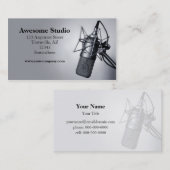 studio-microfoon visitekaartje (Voorkant / Achterkant)