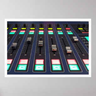 Studio Mixer Paneel Close-up Poster