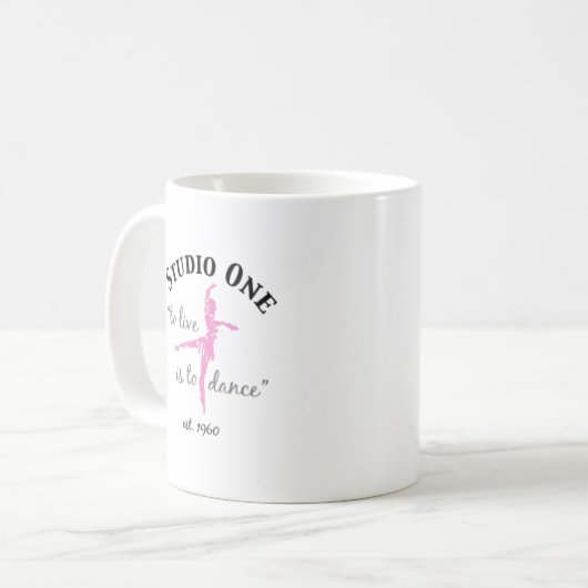 Studio One All White, 11 oz. Mok (Voorkant links)