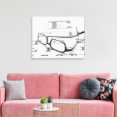Studio-opname van oogleden op ooggrafiek canvas afdruk (Insitu (Woonkamer))