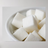 Studio-opname van suikerblokjes in kom poster (Voorkant)