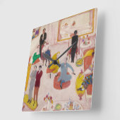 Studio Party van Florine Stettheimer Vierkante Klok (Hoek)