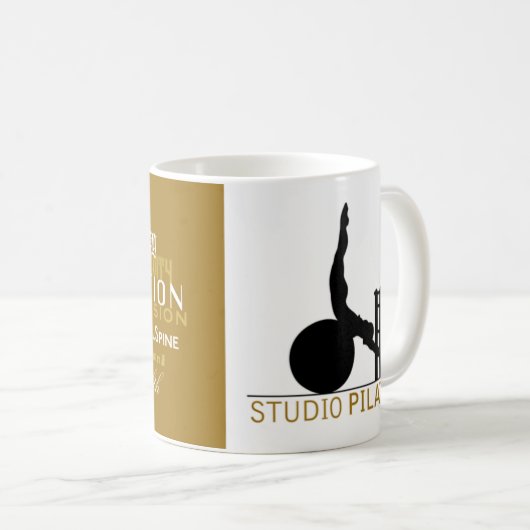 Studio Pilates - Mok, beker Koffiemok (Voorkant rechts)