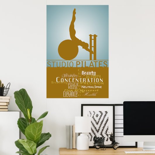 Studio Pilates - Poster (Thuiskantoor)