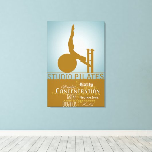 Studio Pilates - Wrapped Canvas Afdruk (Insitu (Houten vloer))