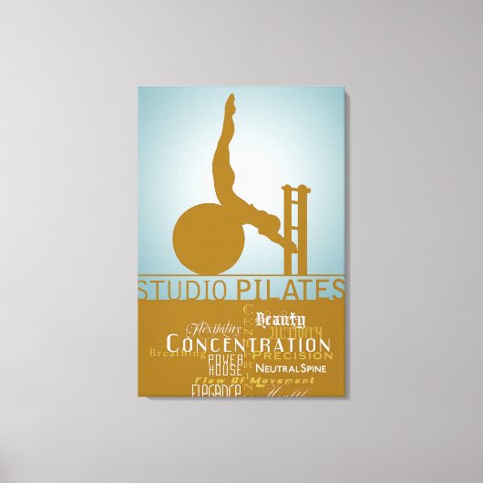 Studio Pilates - Wrapped Canvas Afdruk (Voorkant)