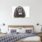 Studio-portret van cockerspaniel canvas afdruk (Insitu (Slaapkamer))