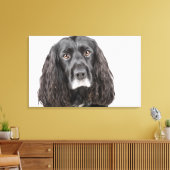 Studio-portret van cockerspaniel canvas afdruk (Insitu (Woonkamer))