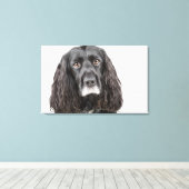 Studio-portret van cockerspaniel canvas afdruk (Insitu (Houten vloer))