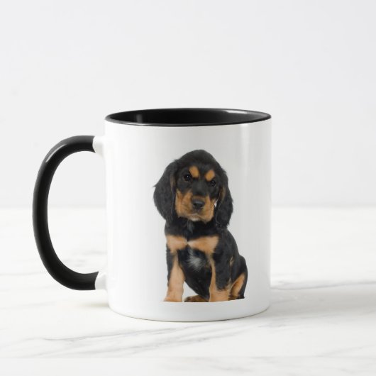 Studio-portret van Rottweiler-puppy Mok (Links)