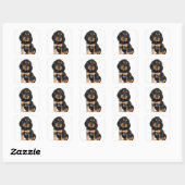Studio-portret van Rottweiler-puppy Vierkante Sticker (Vel)