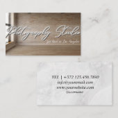 Studio-ruimte voor fotografie voor huur visitekaartje (Voorkant / Achterkant)