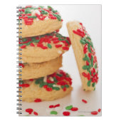 Studio Shot of christmas cookies with sprinkles Notitieboek (Voorkant)