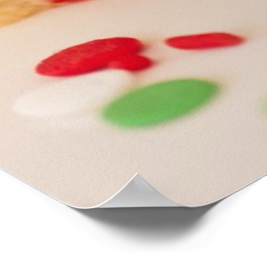 Studio Shot of christmas cookies with sprinkles Poster (Hoek)