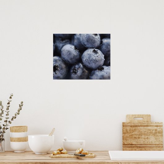 Studio shot van de bosbessen 3 poster (Keuken)