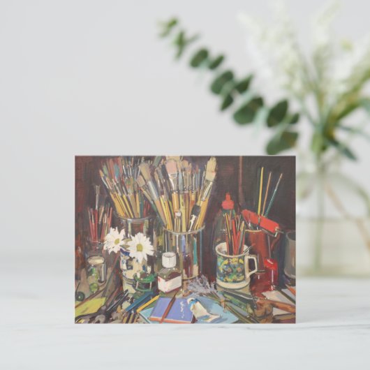 Studio stille levens 2012 briefkaart (Staand voorkant)