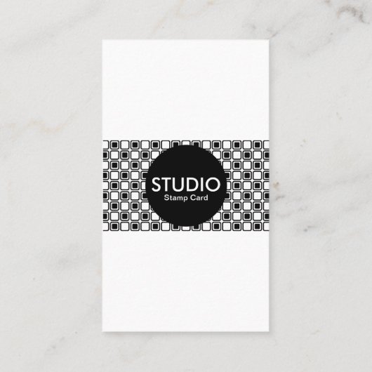 Studio Stripe-stempelkaart Visitekaartje (Achterkant)