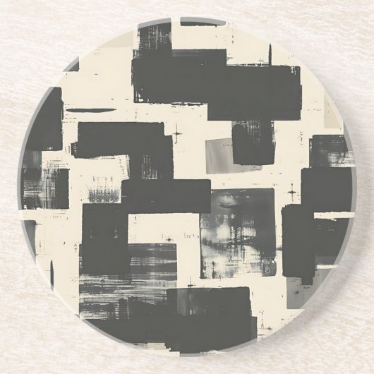 Studio Stroke Abstract Zandsteen Onderzetter (Voorkant)