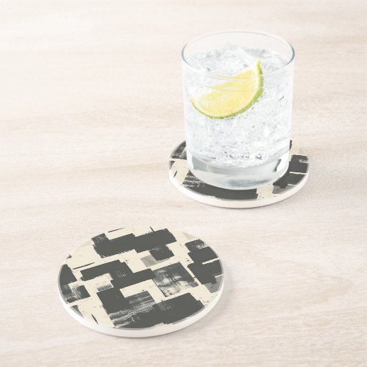 Studio Stroke Abstract Zandsteen Onderzetter (Zijkant)