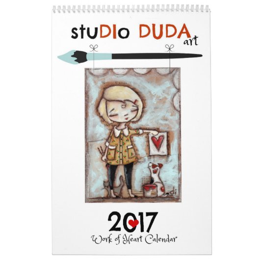 StudioDudaArt 2017 Werk van hartagenda Kalender (Hoes)