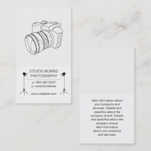 Studiolampen   Fotograaf   Camera Visitekaartje